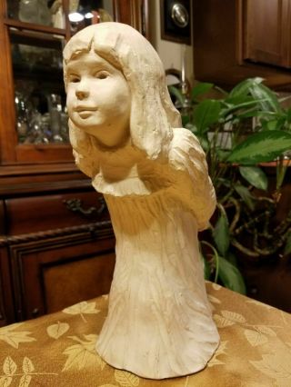 Vintage 1985 Austin Products Chalkware 12 " High Statue " Bright Eyes "