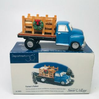 Dept 56 The Snow Village " Farmers Flatbed " Truck 56.  54955
