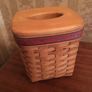 Longaberger 1994 Father’s Day Tissue Basket With Lid And Liner