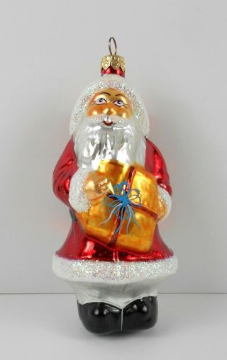 Christopher Radko 1996 Santa Claus Glass Ornament Signed
