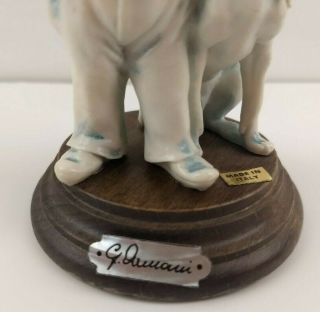 Vintage Giuseppe Armani Capodimonte Figurine Boy & Dog Hound Dog? w/ Certificate 4