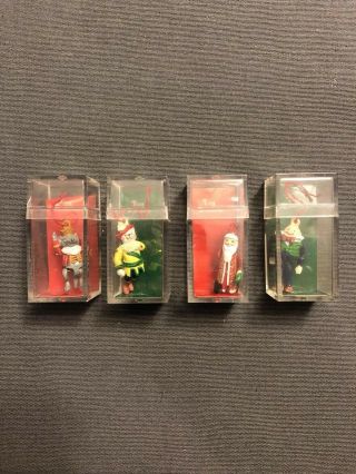 Dept 56 Tiny Trimmings Set Of 4 Pewter Ornaments