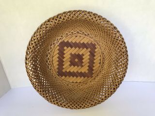 Vintage Native American round Baskets Bowls stackable wicker hand woven set of 3 4