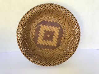Vintage Native American round Baskets Bowls stackable wicker hand woven set of 3 6