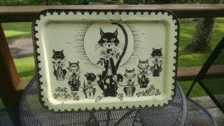 Vintage Lavada Tv Tray Cats With Chains