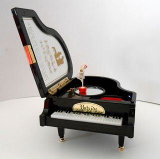 Vintage Musical Piano Jewelry Box Dancing Ballerina Where Do I Begin Love Story