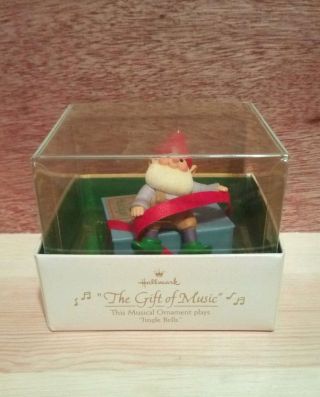 Hallmark " The Gift Of Music " Christmas Ornament Plays Jingle Bells 1984