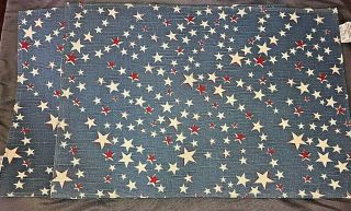 Longaberger Set Of 2 Fabric Placemats American Starburst 4th July Stars