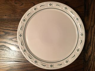 Longaberger Woven Traditions Heritage Green Large Cake Pizza Meat Platter Plate