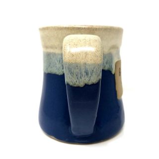 Born To Shop Blue Natural Stoneware Pottery Large Coffee Mug by Garden Ridge 5
