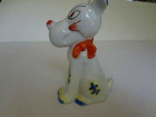 Vintage Dog Figurine Ceramic - Porcelain Hand Painted Made In Japan