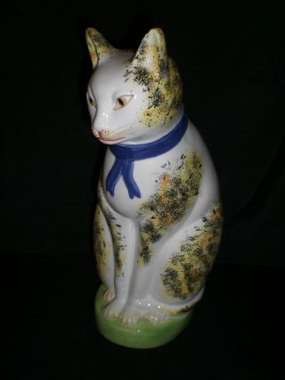 Metropolitan Museum Of Art Mma Porcelain Cat Figurine; Italy; Mma/smi 14 " Tall