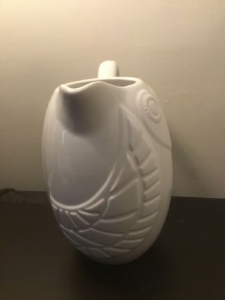 Happy Chic White Owl Pitcher by Jonathan Adler 8 1/2 inch 2
