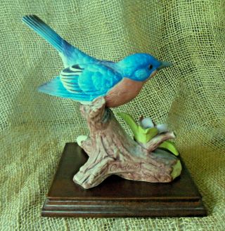 Andrea by Sadek Colorful Porcelain Bluebird Figurine 9973 3