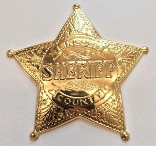 1987 Sterling Silver Lincoln County Sheriff Badge