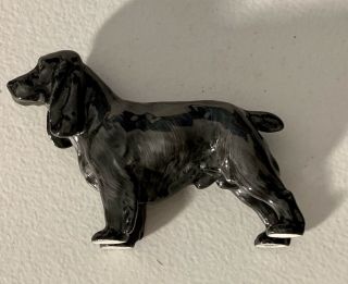 Royal Doulton Black Gray " Lucky Star Of Ware " Cocker Spaniel Dog Figurine Hn1021