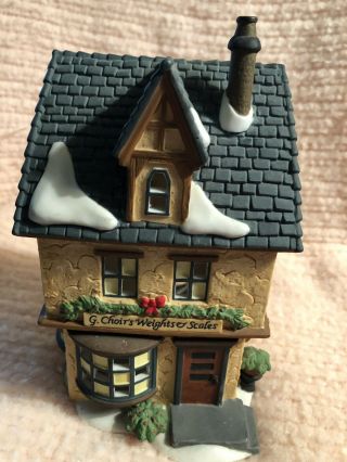 Dept 56 Dickens Village Series " G.  Choirs Weights & Scales " Lighted House 1997