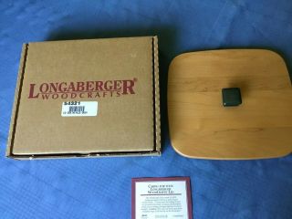 Vintage Longaberger Wood Crafts Lid - " Deck The Halls " Green,