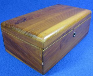 Vintage Small Lane Cedar Wood Chest Jewelry Trinket Box 2