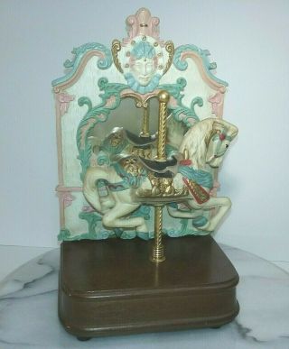Carousel Horse Waltz Music Box Musical Pole Goes Up And Down