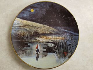 Rien Poortvliet Collector Plate Gnomes Four Seasons Winter First Skater
