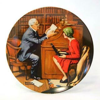 Norman Rockwell The Professor Collectible Plate
