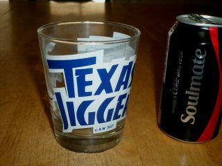 Texas Jigger - The Lone Star State,  Clear Glass Drinking Cup / Shot Glass,  Vint.