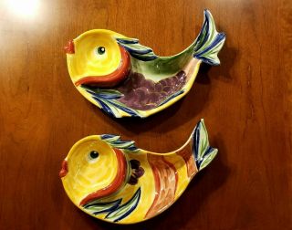 Fish 2 Section Serving Bowl Trays Set Of 2 Under The Sea Tabletops Unlimited