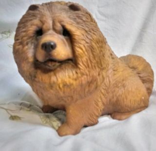 Sandicast Sitting Chow Dog Sculpture 11 "