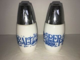 Vintage Blue & White Salt & Pepper Shakers