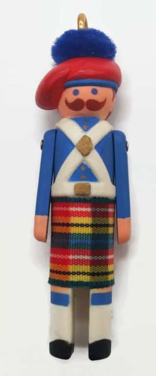 Hallmark Ornament Clothespin Solider Scottish Highlander 1985 Christmas Holiday