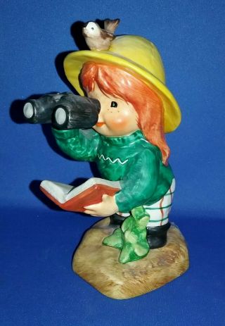 Goebel Redheads Girl With Binoculars Byi 84 " Bird Watcher " Retired 1975