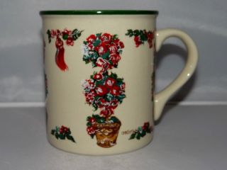 1990 Potpourri Press Floral Topiary 10oz.  Coffee Mug Tea Cup