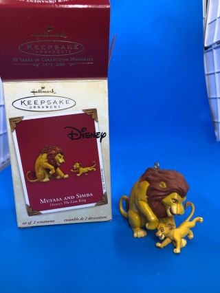 Hallmark Christmas Ornament Disney’s The Lion King Mufasa And Simba 2003