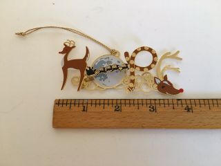 Baldwin Brass 2011 Ornament Santa and Sleigh with Rudolph and the Moon 3