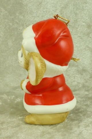 Vintage Santa Mouse with Stocking Christmas Ornament Porcelain HOMCO 5232 4