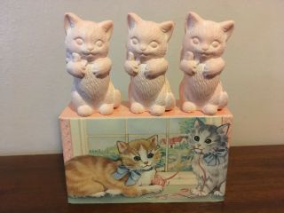 Vintage Avon Kitty Trio Soap Cat Kitten Collectible - Nos