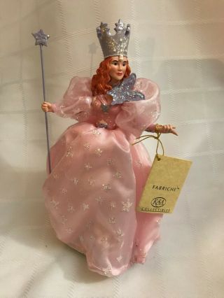 Kurt S.  Adler Wizard Of Oz Glinda The Good Witch Fabric Mache Figurine