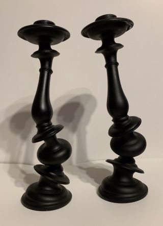 Areaware Distortion Candlesticks 2 Paul Loebach Black 10 " Abstract Candle Holder