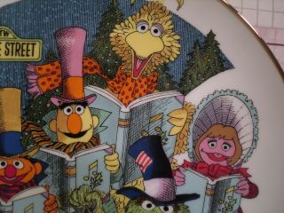 Sesame Street Muppets Collector Plate 1981 Christmas Carolers - Gorham Japan 4