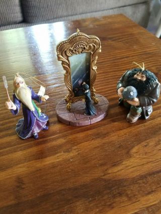 Harry Potter Christmas Ornaments Set Of 3 Mirror Of Erised Hagrid Dumbledore
