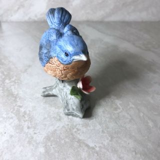 Homco Blue Bird Figurine Made In Taiwan Vintage Porcelain Home Interiors 4