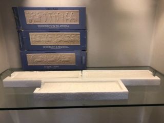 3 Parthenon Frieze Cast Plaster British Museum Wall Hanging Plaque Greek Decor