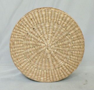 VINTAGE SWEETGRASS WOVEN BASKET WITH LID 3
