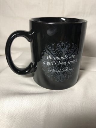 Marilyn Monroe Ceramic Coffee Mug Cup Vandor Gifts Black & White Diamonds 2