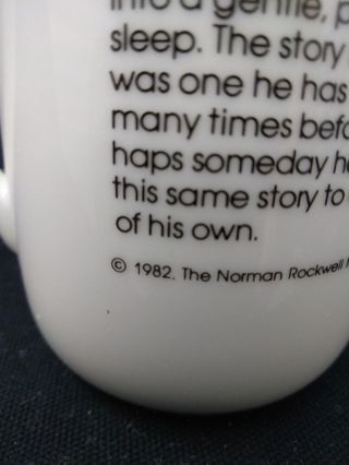 1982 Ceramic Norman Rockwell Museum Bedtime Vintage Mug 5