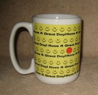 Have A Great Day Smiley Face 14 Ounce Ceramic Mug