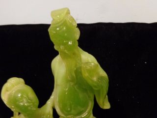 Oriental Asian Man and Woman Faux Jade on Base Made Exclusively for Wony Italy 5