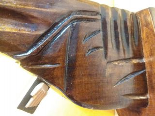 Vintage Antique Bookends Hand Carved Wooden Bible Reading Monks - Made in Mexico 5