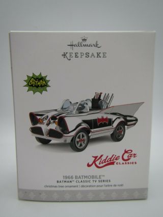 Hallmark Keepsake Ornament " 1966 Batmobile Silver " Kiddie Car Classics Mib (2)